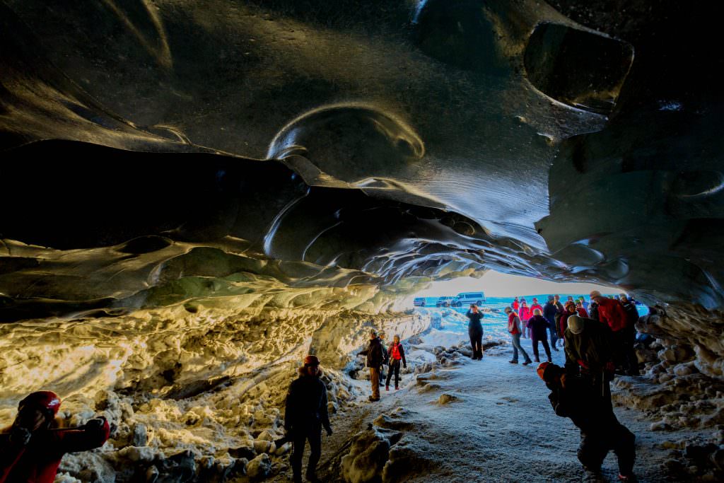 Natural ice cave